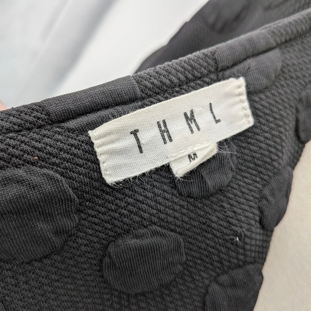 Boho THML‎ Embroidered Floral Dot Open Tunic Jacket Size M Peasant Textured - Picture 3 of 11